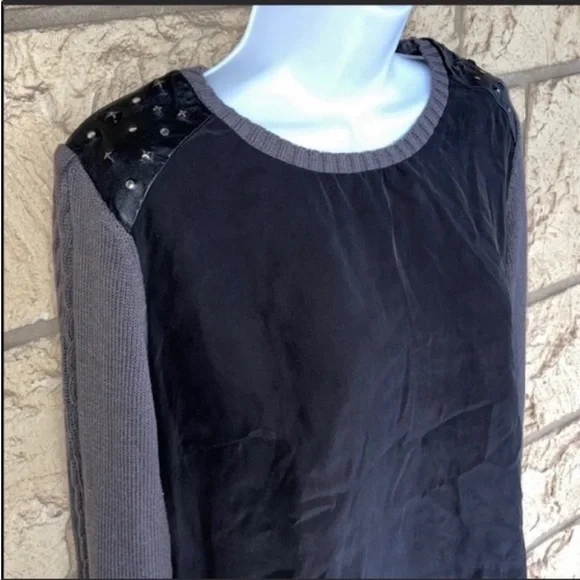 Boundary Silk lamb wool Leather sweater zipper sides 
Size Med Casual Business - Picture 4 of 12